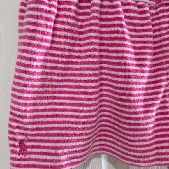 Ralph Lauren Girl's Terry Cloth Romper, Pink White, Size Medium 8-10, Strapless - Picture 4 of 16